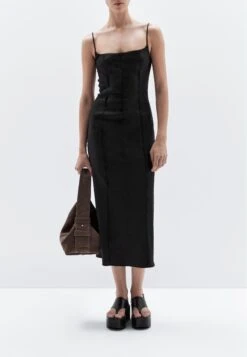 Massimo Dutti SPLIT SHOULDER - Handbag - Mottled Brown