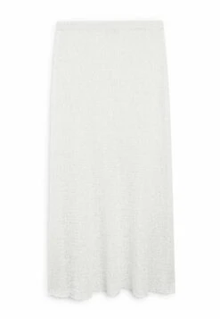Massimo Dutti FLARED MIDI - Maxi Skirt - White -Massimo Dutti Shop 79340acb09b741299b3253035abee49d