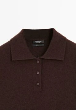 Massimo Dutti POLO COLLAR WITH LONG SLEEVE - Jumper - Bordeaux -Massimo Dutti Shop 797512a5448b44b19e4ef3e8b4932c77