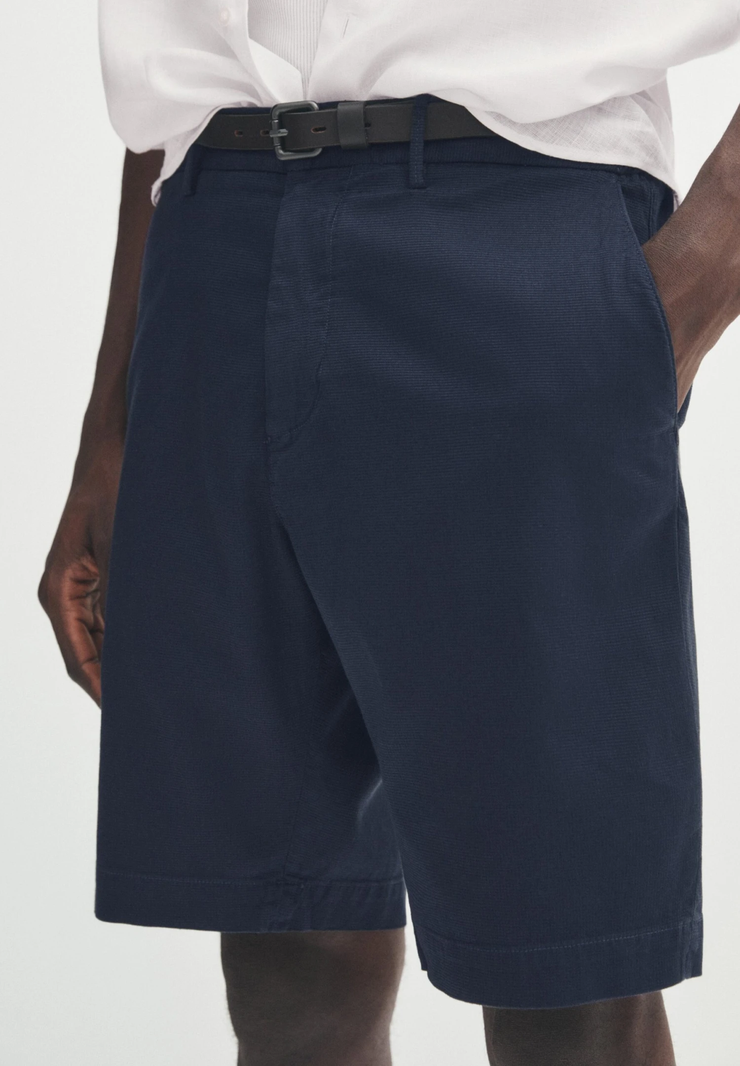Massimo Dutti Stretch Bermuda- Shorts - Blue Denim 6 Massimo Dutti Stretch Bermuda- Shorts - Blue Denim - Image 4