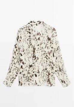 Massimo Dutti ANIMAL PRINT GARMENT WITH GATHERED DETAIL - Button-down Blouse - Beige 14 Massimo Dutti ANIMAL PRINT GARMENT WITH GATHERED DETAIL - Button-down Blouse - Beige -Massimo Dutti Shop 79948e403bf04a6f973ff1a957f8494c
