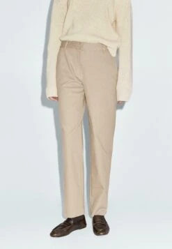 Massimo Dutti STRAIGHT - Trousers - Beige