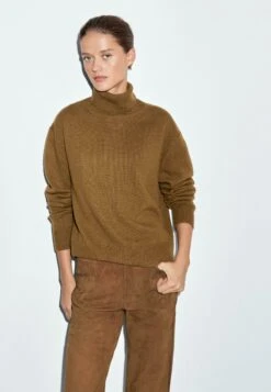 Massimo Dutti HIGH NECK SWEATER - Jumper - Green