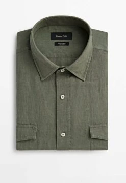 Massimo Dutti With Pockets - Shirt - Green -Massimo Dutti Shop 7a7ea4f43fd646dfbb79bef44bd3f6e5