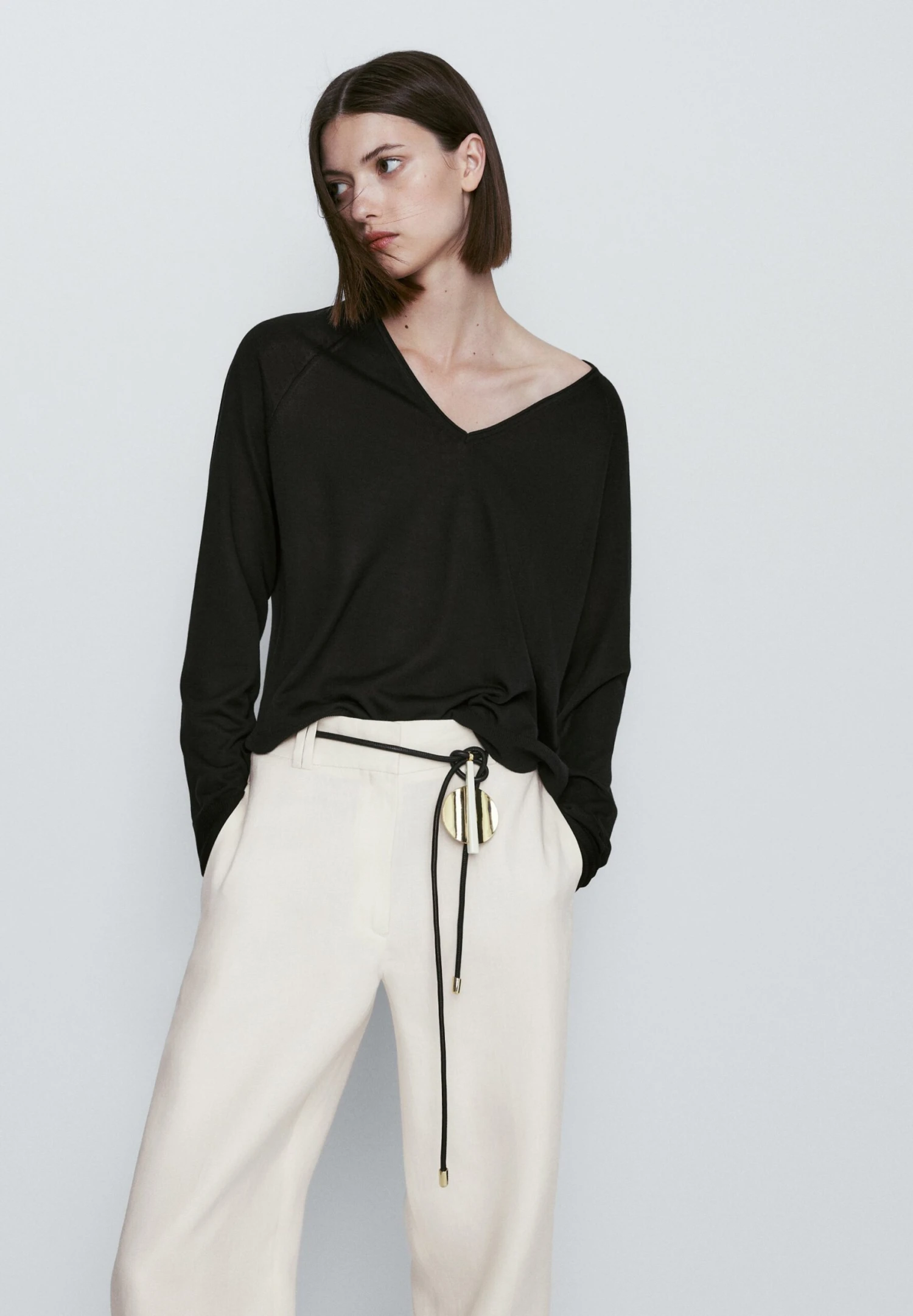 Massimo Dutti V-Neck Extra - Jumper 6 Massimo Dutti V-Neck Extra - Jumper - Image 4