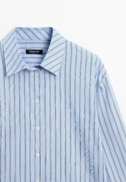 Massimo Dutti STRIPED - Button-down Blouse - Blue -Massimo Dutti Shop 7ac2c0735dbb4879aedb5b6773b0aa7c