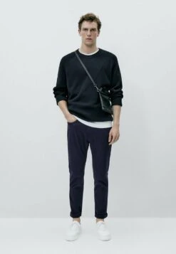 Massimo Dutti Slim Fit Textured Effect - Trousers - Blue 13 Massimo Dutti Slim Fit Textured Effect - Trousers - Blue -Massimo Dutti Shop 7ac4159e67db40da8eeda045c1297a7c