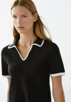 Massimo Dutti SHORT SLEEVE WITH POLO COLLAR - Polo Shirt - Black -Massimo Dutti Shop 7ae60d6a276a4bbb9aad31d8d35b45af