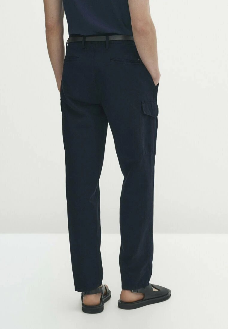Massimo Dutti Cargo Trousers - Mottled Blue 5 Massimo Dutti Cargo Trousers - Mottled Blue - Image 3