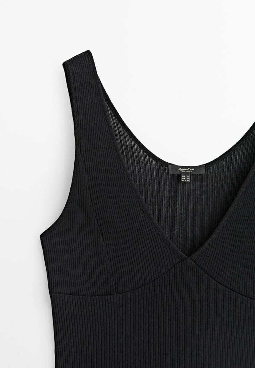 Massimo Dutti Strappy With Seam Detail - Top - Black 9 Massimo Dutti Strappy With Seam Detail - Top - Black - Image 7