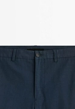 Massimo Dutti False Plain Dyed- Chinos - Blue -Massimo Dutti Shop 7b8f79b46ff740fa96b66e601369b0fe