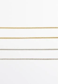 Massimo Dutti 2 PACK OF THIN - Necklace - Gold-coloured -Massimo Dutti Shop 7b9e5d42e9654b00aace7937ba5c322f