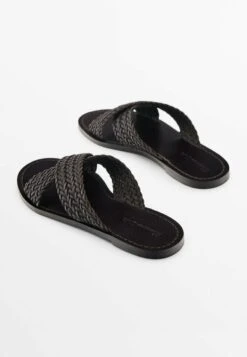 Massimo Dutti Crossover Vamp Plaited- Mules - Brown -Massimo Dutti Shop 7b9eb820cba340b194ff705eae71f765