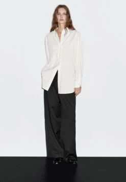 Massimo Dutti STRIPED BATWING SLEEVE - Button-down Blouse - White -Massimo Dutti Shop 7ba9758a98b846929100a3e223087277