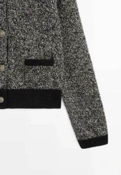 Massimo Dutti ELEGANT GOLD-TONED RHINESTONE BUTTONS - Cardigan - Black -Massimo Dutti Shop 7badc56deaaf414796cc56c1b04260ac