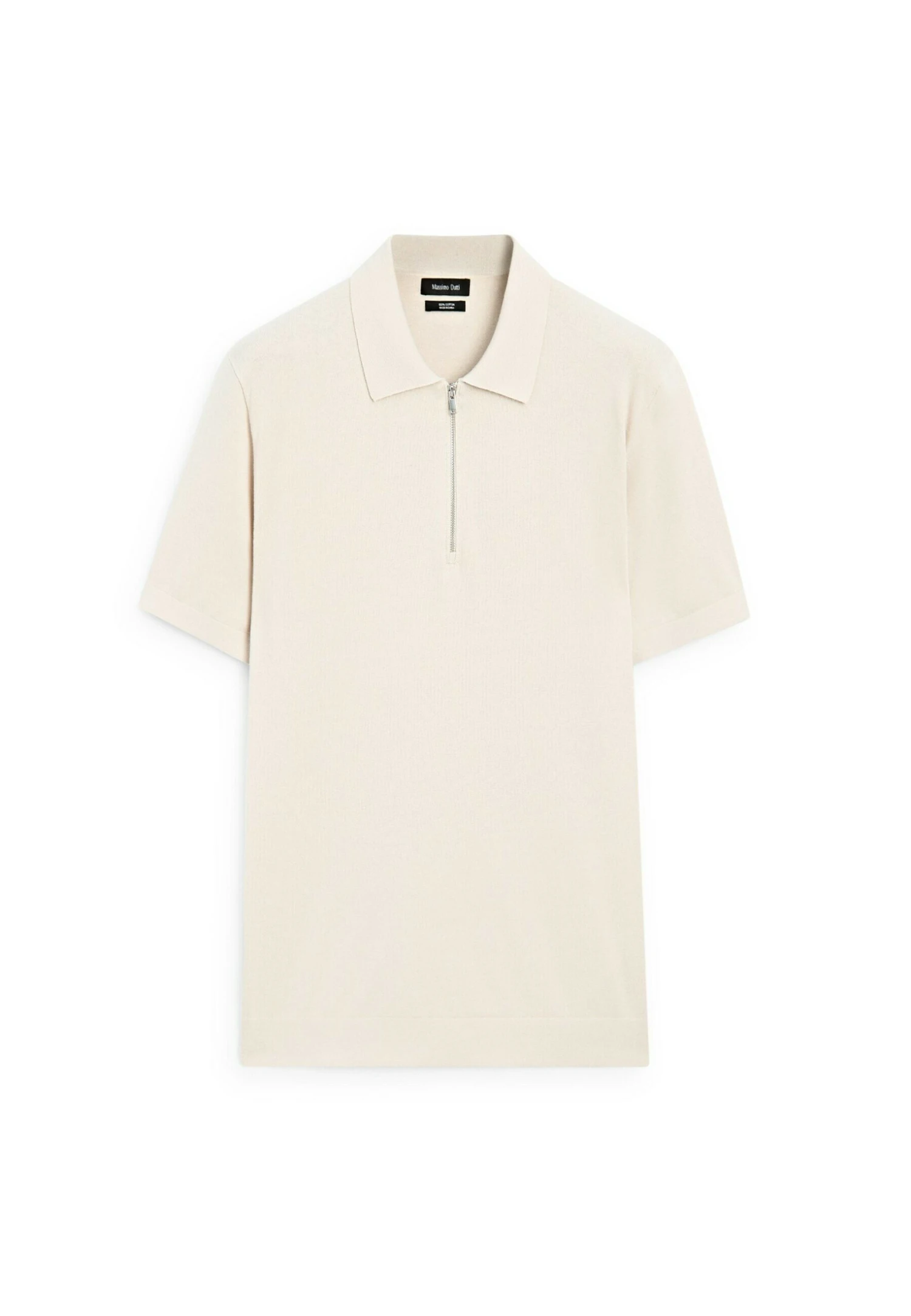 Massimo Dutti POLO COLLAR WITH ZIP - Polo Shirt - Beige 8 Massimo Dutti POLO COLLAR WITH ZIP - Polo Shirt - Beige - Image 6
