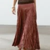 Massimo Dutti LONG PLEATED - Pleated Skirt - Dark Red -Massimo Dutti Shop 7bb166f9ba6e4925bd06dc3cdbb83002
