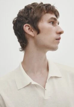 Massimo Dutti Contrast Short Sleeve- Polo Shirt - Beige -Massimo Dutti Shop 7be54997fe3e47a684b4181f7af7538a