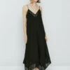 Massimo Dutti Slip With Crochet Detail - Maxi Dress - Black -Massimo Dutti Shop 7bf457a1a57d4840b5823bed2f950379