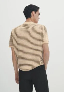 Massimo Dutti Short Sleeve With Irregular Stripes - Print T-Shirt - Beige 14 Massimo Dutti Short Sleeve With Irregular Stripes - Print T-Shirt - Beige -Massimo Dutti Shop 7c032fcae53d43b4a5bdba8008d572a3