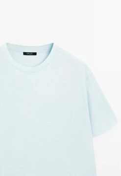 Massimo Dutti OVERSIZE WITH SEAM DETAIL - Basic T-shirt - Light Blue -Massimo Dutti Shop 7c29e74175fd4210be12ecb2f17a66e1