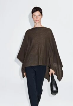 Massimo Dutti Cape - Mottled Dark Brown