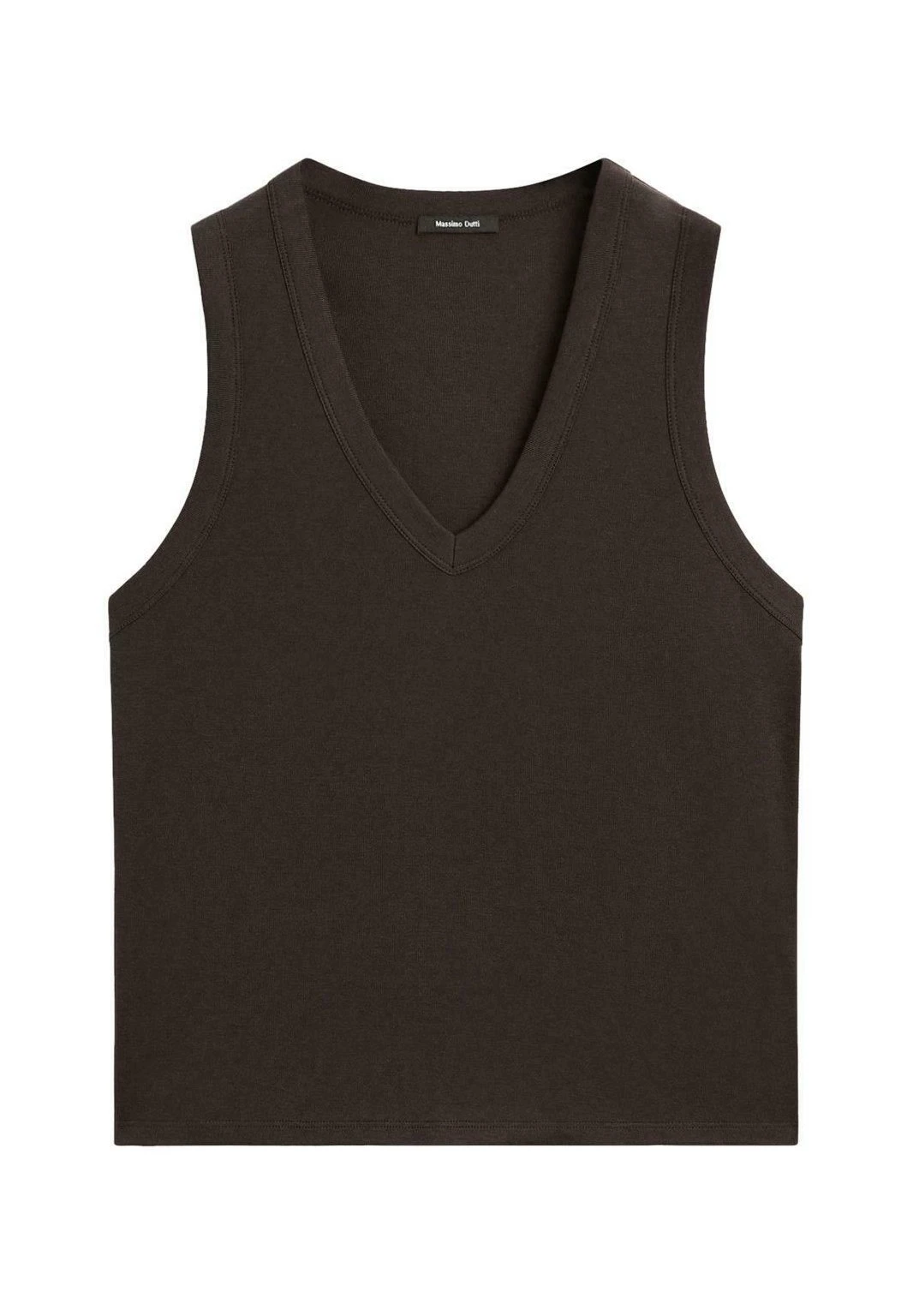 Massimo Dutti V-NECK SLEEVELESS - Basic T-shirt - Yellow 13 Massimo Dutti V-NECK SLEEVELESS - Basic T-shirt - Yellow - Image 11