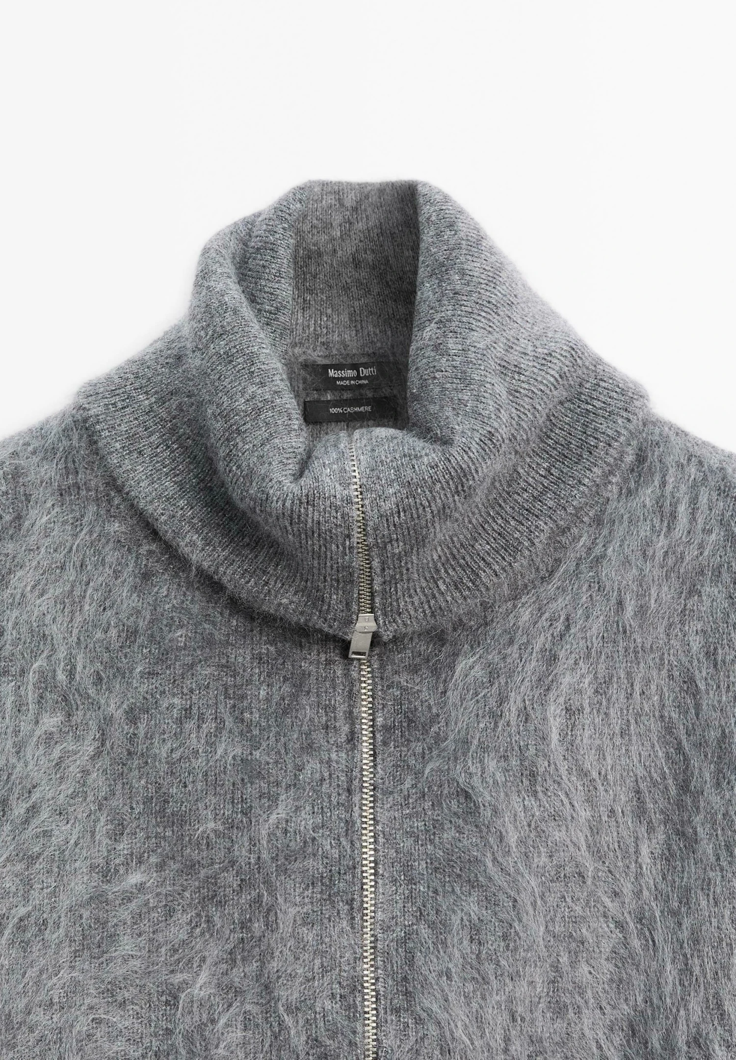 Massimo Dutti LONG ZIPPED - Cape - Grey 11 Massimo Dutti LONG ZIPPED - Cape - Grey - Image 9