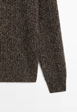 Massimo Dutti RIBBED CREW NECK - Jumper - Mottled Dark Brown -Massimo Dutti Shop 7c973657f3574f66aa499a5caaac1049