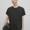Massimo Dutti Studio -Short Sleeve - Basic T-Shirt - Black -Massimo Dutti Shop 7d434176f69b4cac89056d7a5bdf1387