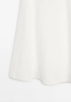 Massimo Dutti FLARED MIDI WITH SEAM DETAILS - A-line Skirt - White -Massimo Dutti Shop 7d4feea87a8847d9bf9f27e5a85a9907