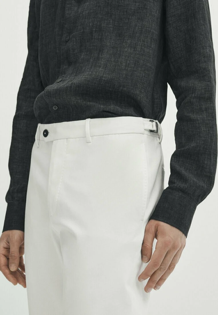 Massimo Dutti Smart In A Bi-Stretch - Chinos - White 6 Massimo Dutti Smart In A Bi-Stretch - Chinos - White - Image 4
