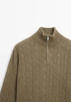 Massimo Dutti HIGH NECK WITH ZIP - Jumper - Mottled Green 21 Massimo Dutti HIGH NECK WITH ZIP - Jumper - Mottled Green -Massimo Dutti Shop 7da705b2c14d4e97a7358807f2a7674f