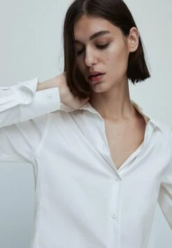 Massimo Dutti Poplin - Button-Down Blouse -Massimo Dutti Shop 7db0cd1752724b8281bc8651d4c68a4a