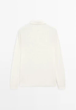 Massimo Dutti TEXTURED LONG SLEEVE - Polo Shirt - WHITE -Massimo Dutti Shop 7db5d4c1faf94cb88a0ce9e22f38c900