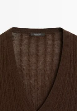 Massimo Dutti V-NECK WITH BRAIDED DETAIL - Jumper - Mottled Dark Brown 23 Massimo Dutti V-NECK WITH BRAIDED DETAIL - Jumper - Mottled Dark Brown -Massimo Dutti Shop 7dc0c613250144fc958969c7d53b81fe