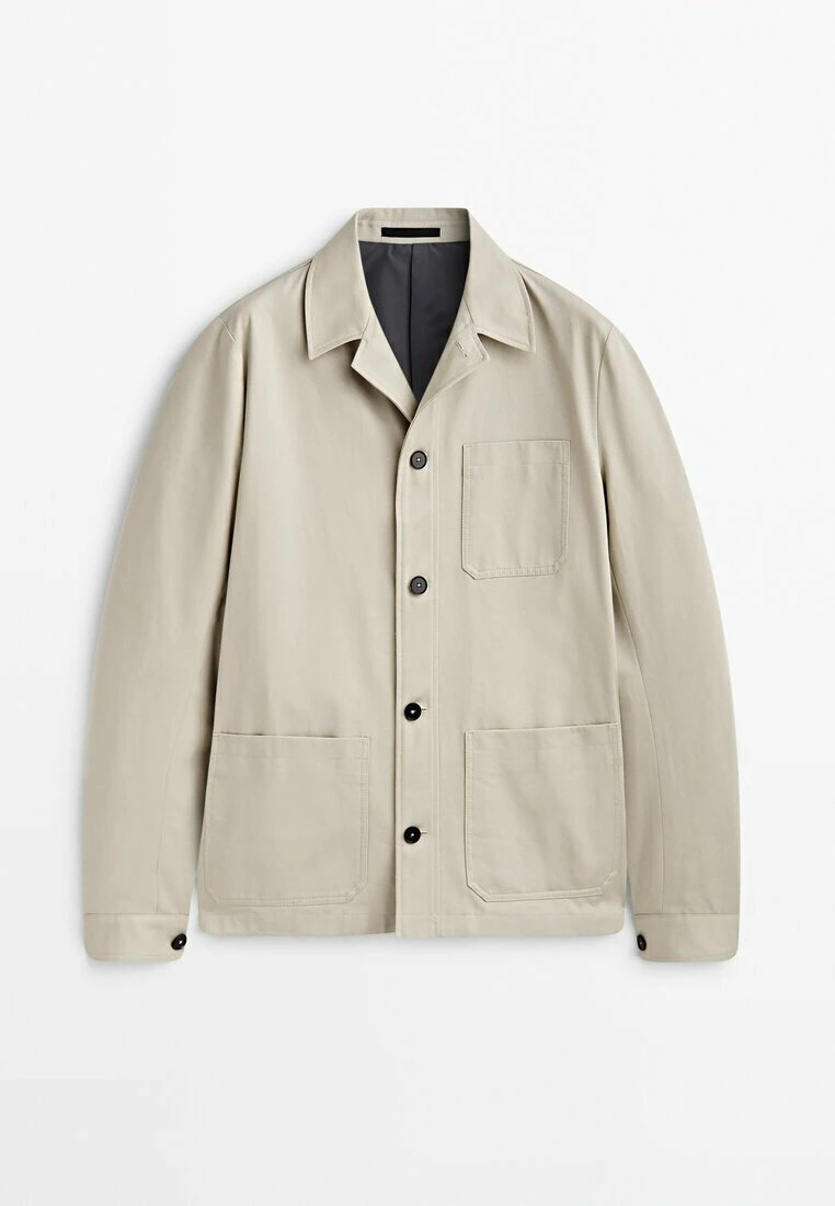 Massimo Dutti Studio - Micro Overshirt - Summer Jacket - Sand 10 Massimo Dutti Studio - Micro Overshirt - Summer Jacket - Sand - Image 8