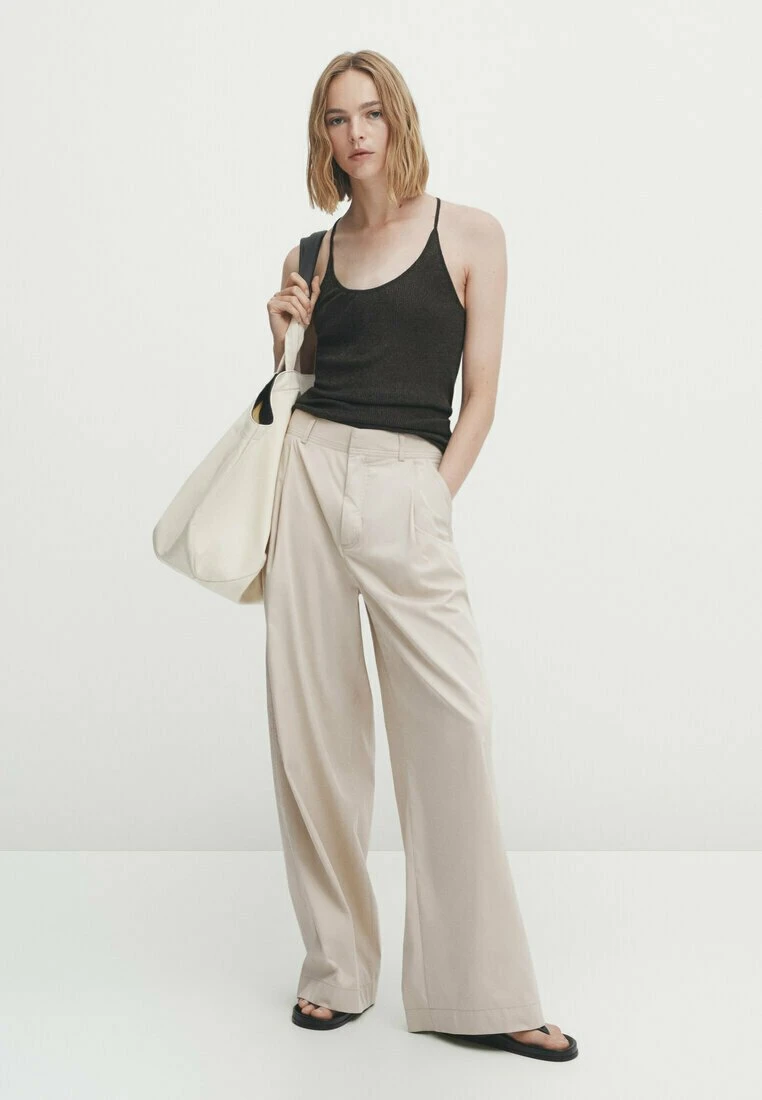 Massimo Dutti Anzug Mit Knöpfen- Trousers - Sand 4 Massimo Dutti Anzug Mit Knöpfen- Trousers - Sand - Image 2