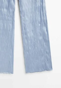 Massimo Dutti Studio-Wide-Leg Organza With A Creas - Trousers - Light Blue -Massimo Dutti Shop 7dcd505b837444f4b6182ceb2e666478