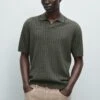 Massimo Dutti RIBBED - Polo Shirt - Khaki -Massimo Dutti Shop 7dfc1854bda64fbbbffb33c39d597f27