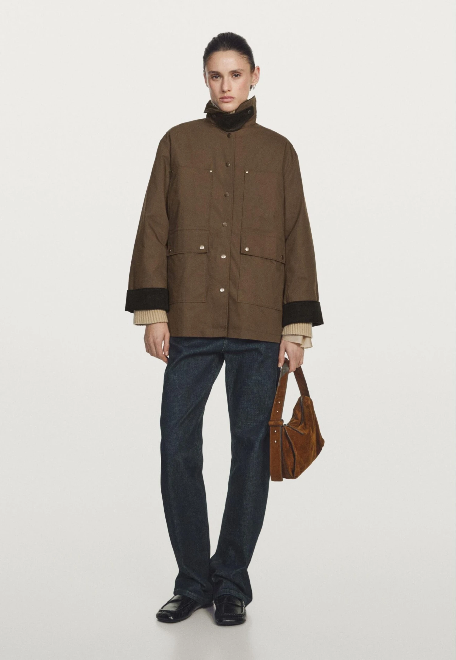 Massimo Dutti CORDUROY WAXED - Light Jacket - Dark Brown 3 Massimo Dutti CORDUROY WAXED - Light Jacket - Dark Brown