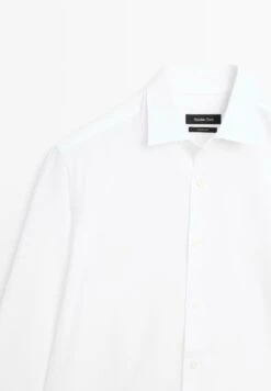 Massimo Dutti REGULAR FIT TEXTURED - Shirt - White -Massimo Dutti Shop 7e4137e3f9ff44d7bfddeb96790cc19d