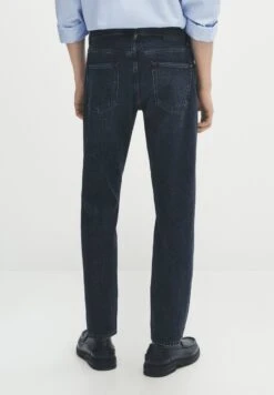 Massimo Dutti Tapered Fit Selvedge- Straight Leg Jeans - Dark Blue -Massimo Dutti Shop 7e5b0b3777fd47488b312150ae427e71