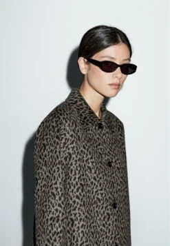 Massimo Dutti MEDIUM BUTTONED ANIMAL PRINT - Classic Coat - Grey -Massimo Dutti Shop 7e5f2fdb784840e4b05b69c7f8757501