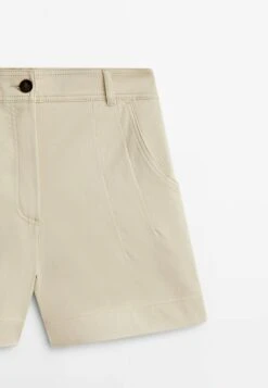 Massimo Dutti With Topstitching Detail - Shorts - Stone -Massimo Dutti Shop 7e7e0be7a94e4913bf7dfa512cd6ad19