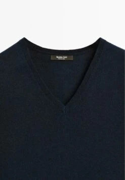 Massimo Dutti CROPPED V-NECK - Jumper - Dark Blue -Massimo Dutti Shop 7e7e324de58a49f0ada37cd02cda9cdf