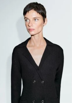Massimo Dutti DOUBLE-BREASTED - Cardigan - Black -Massimo Dutti Shop 7e84ccfc761848239b270582c0c42a6b