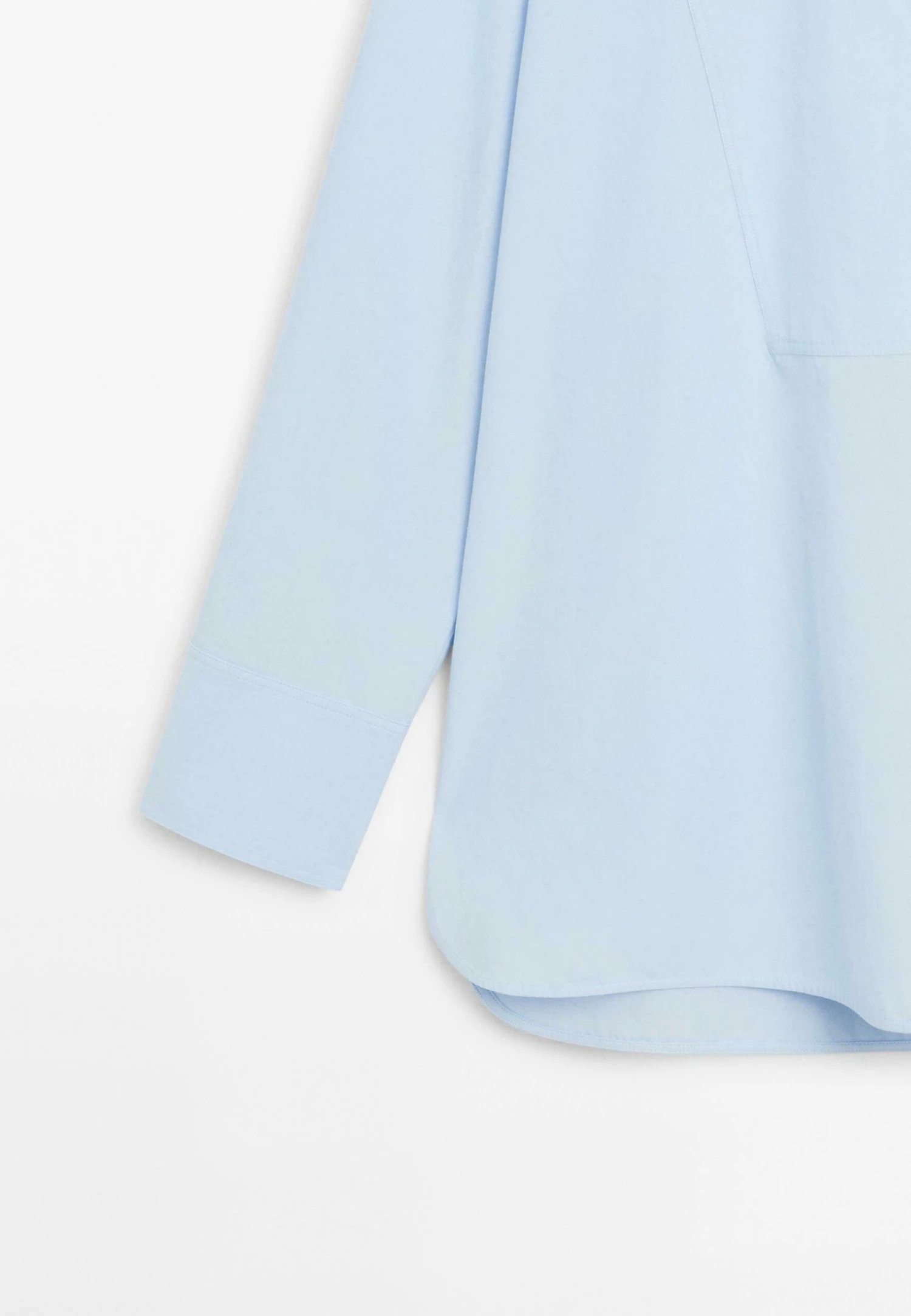 Massimo Dutti GARMENT WITH STAND COLLAR AND BIB - Button-down Blouse - Light Blue 9 Massimo Dutti GARMENT WITH STAND COLLAR AND BIB - Button-down Blouse - Light Blue - Image 7