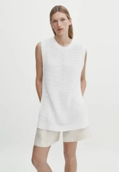 Massimo Dutti Textured With Vents - Top - White