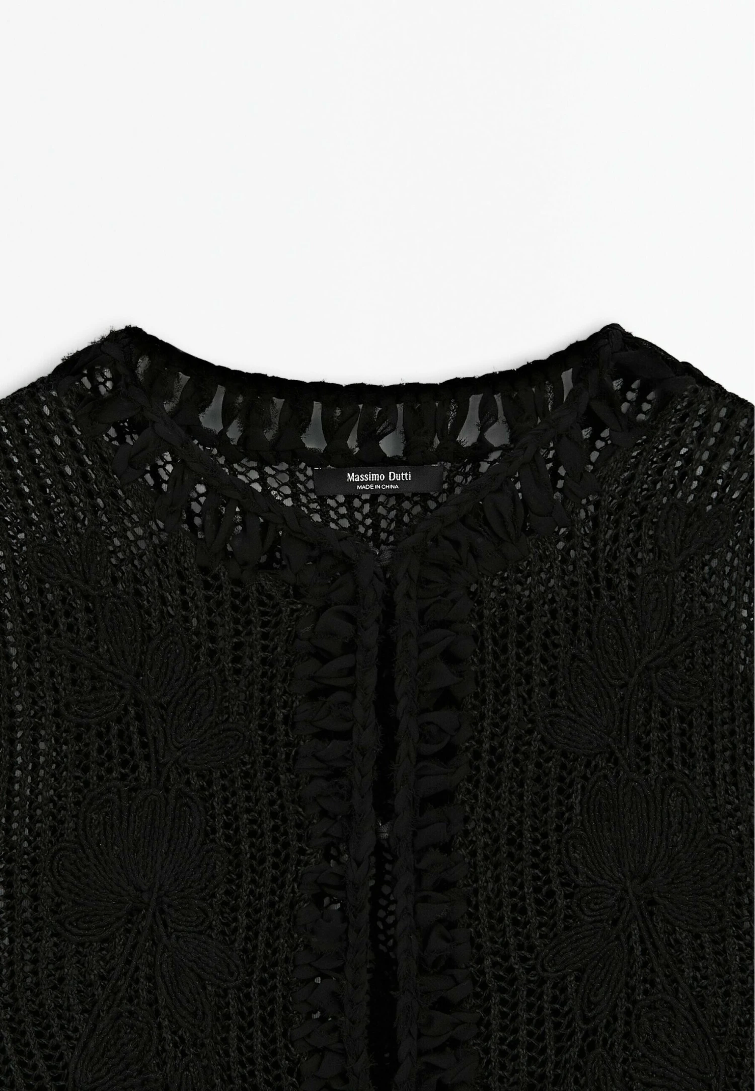 Massimo Dutti CREW NECK WITH EMBROIDERED DETAIL - Waistcoat - Black 12 Massimo Dutti CREW NECK WITH EMBROIDERED DETAIL - Waistcoat - Black - Image 10
